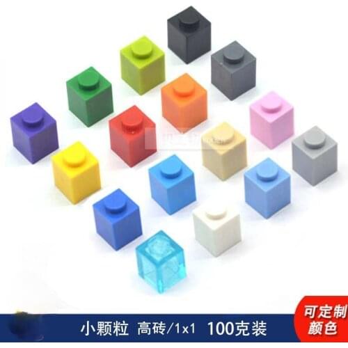 100g/pack Bulk Parts 1x1 Thick Bricks Building Blocks Plastic Plate MOC Figure Model Assemble Educational Toys for Children 3005