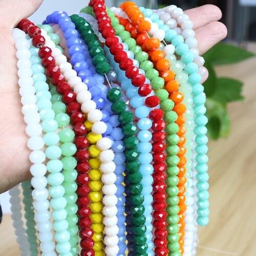 1000Pcs/Lot Wholesale Czech Rondelle Glass Faceted Beads 6mm Crystal Round Loose Spacer Beads Chinese Beading Crafts Jewelry