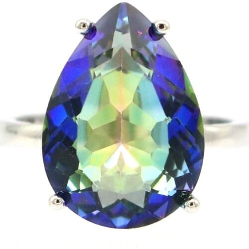 25x21mm Zultanite Created Color Changing Spinel Zultanite Bright Zircon For Women Dating Silver Rings Bride Fine Jewelry