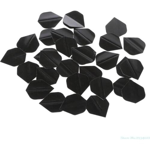 New 30 Pcs/set Simple Pure Black PET Dart Flights Fun Drop Ship