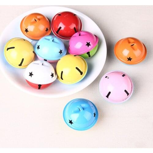 5pcs 40mm Colorful Charms Small Jingle Bells Fit Festival Jewelry Decor Beads