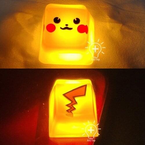 Anime Pokemon Keycap Resin Keycap OEM Highly Personalized Keycap Backlit Mechanical Keyboard Keycap Cross Axis Cherry MX Switch