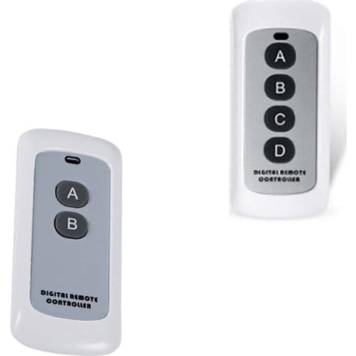 Wireless Remote Control Switch RF433MHz 2/4CH Used in Smart Home Garage Doors, Rolling Gates, Sliding Doors, etc