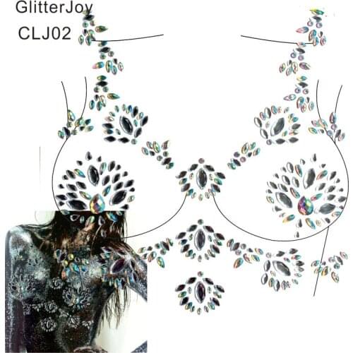 CLJ02 1Pc Breast Petal Chest Paste Nipple Covers Bra Breast Pasties Adhesive Stickers for Fiesta, Carnival or Rave Party