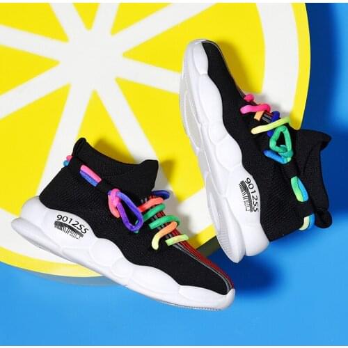 COZULMA Kids Breathable Sneakers 1-12 Years Boys Girls Sports Shoes Baby Children Knit Anti-Slip Running Shoes Light Socks Shoes