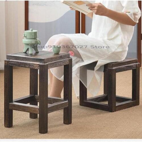 Solid Wood Chinese Tea Stool, Shoe Changing Stool, Dining Table, Low Stool, Creative Living Room Sofa, Coffee Table, Small Bench