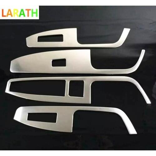 For Hyundai Elantra 2016 / Avante 2015 4pcs Chrome Interior Door Armrest Cover Window Lifter Switch Button Cover Trim 4 models