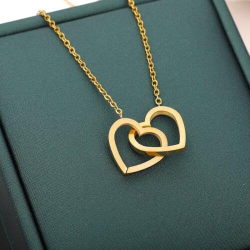 Dainty Knot Heart Necklaces Pendants Love Forever Jewelry Stainless Steel Bridesmaid Gifts Womens Fashion Accessories Bijoux