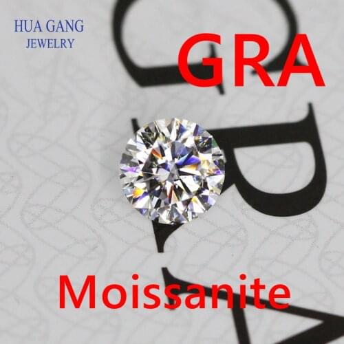 0.1ct~12ct 3mm-15mm GH Color Loose Moissanite Stone Gemstones Test Positive Diamonds Beads 10mm VVS1 Excellent Cut With GRA