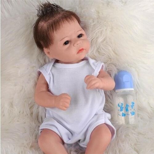 17inch About 43cm Reborns Toddlers Full Silicone Baby Doll Realistic Newborn Baby Dolls Bathes Toy Alive Real Play Bedtime Toy