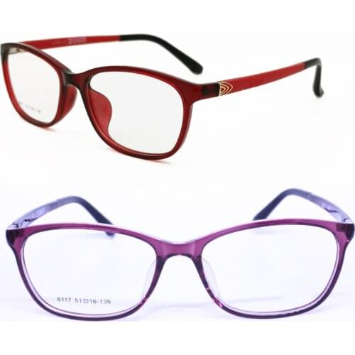 Hotsale 6117 square-roun full-rim ultra lightweight ULTEM with metal decoration prescription glasses frames for ladies