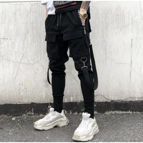 Spring and summer personality fashion mens pants Multi-pocket harem pant men feet trousers pantalones hombre pantalon homme