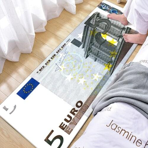 Non-Slip Door Mats Area Rugs And Flannel Carpets Floor Mats Room Kitchen Decor Carpet Indoor Money New Euro Alfombras Door Mat