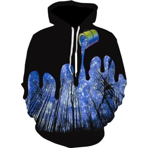 New Fashion Rainbow Colorful Oil Paint Men Women 3D Printed Black Hoodies Pensonality Sweatshirt Causal Unisex Hip Hop Pullover