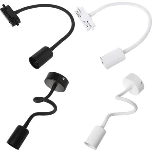 New E27 Light Head Holder Hose Neck Lamp Bracket Ceiling/Track Mounted Clothing Store Adjusted Rail