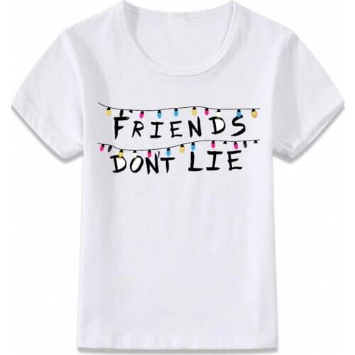 Kids Clothes T Shirt Stranger Things Friends Don't Lie Children T-shirt for Boys and Girls Toddler Shirts