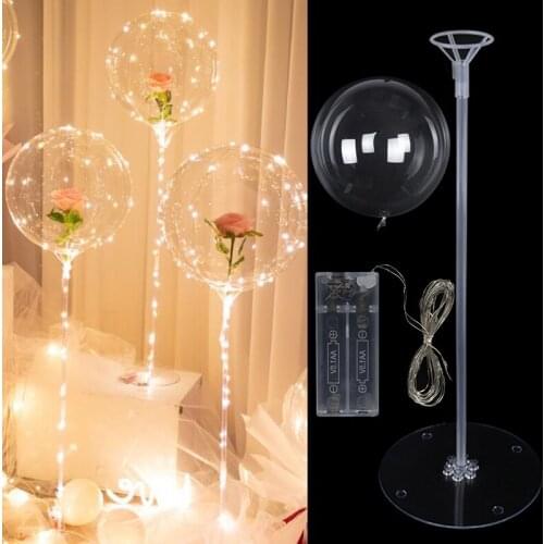1set Led Light Balloon Stand Holder Column Balloon Stick Adult Kids Birthday Party Baby Shower Wedding Party Decoration Supplies