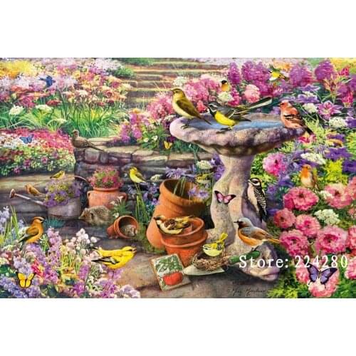 Needlework,Color Garden Corner Flowers Cross sttich Handmade 14CT Canvas DIY,Cross-stitch kits,For Embroidery Art Home Decor