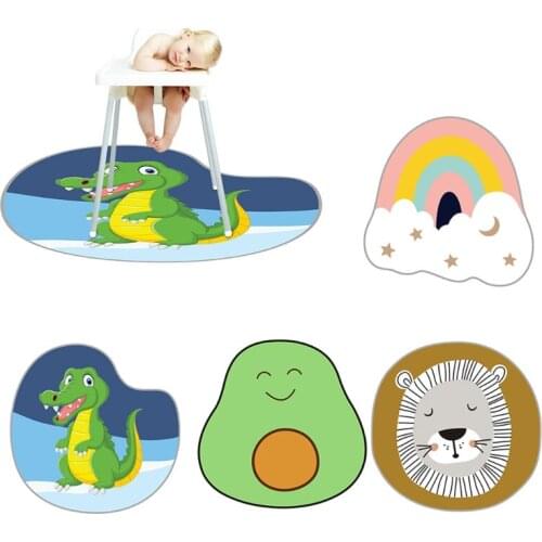 Highchair Under Mat for Baby Polyester Made Portable Baby Pad Living-room Mat Newborn Baby Home Mat Ornaments Crawling mat