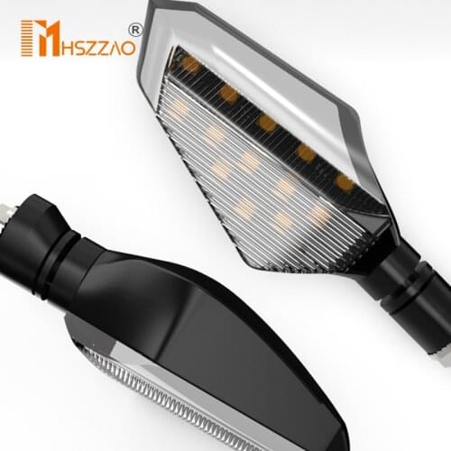 2Pcs 12V Motorcycle LED Left and Right Turning Lights Directional Lights Daytime Running Lights Front and Rear Direction Lights