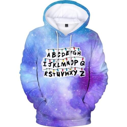 Stranger Thing Hoodies Men Sweatshirts Vogue Casual Hoodie 3D Print Movie Long Sleeve Pullovers Hoody Classic Sweatshirts Male