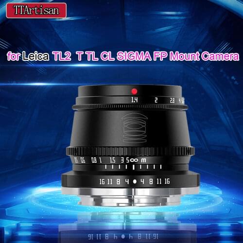TTArtisan 35mm F1.4 APS-C Cameras Lens Manual Focus for Leica TL2 T TL CL SIGMA FP Mount Camera
