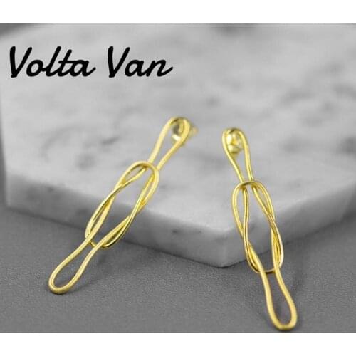 Volta Van Drop Earrings 925 Sterling Silver Pendientes Plata 2021 New Elegant Trendy Creativity Concise Fine Jewelry Earrings
