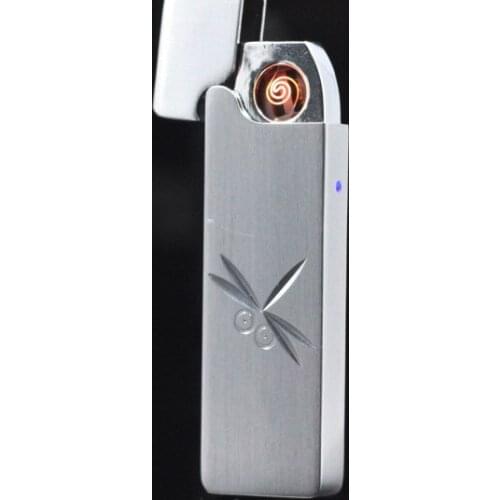 High Quality Metal Cover Rectangle Electronic Rechargeable Flameless Cigar Lighter USB charging lighters