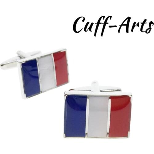 Cufflinks for Men French Flag Cufflinks Gifts for Men Gemelos Les Boutons De Manchette by Cuffarts C10499