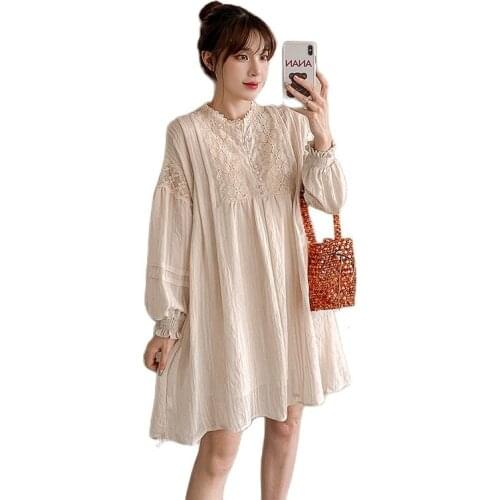 2021 summer Lace Up V-neck Causal Chiffon Blouse Hollow-out Lace Patchwork Shirt Lantern Long Sleeve Irregular Blusa Women Tops