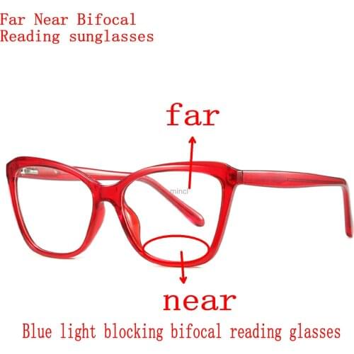 Women Retro Multifocal Photomorphic Reading Glasses Tr90 High Quality Near Far Sight Bifocal Magnifying Presbyopia NX