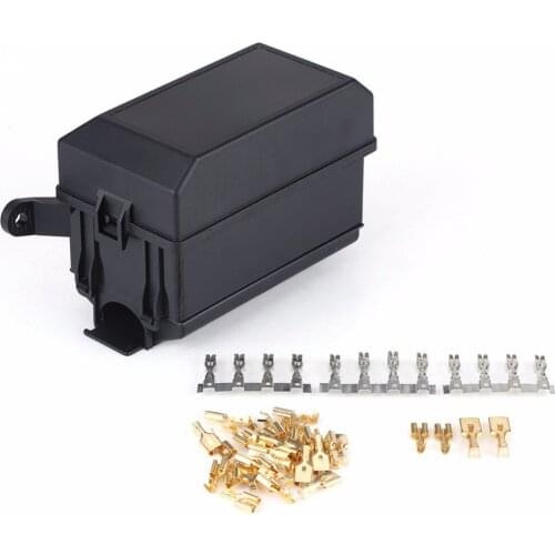 1 Set 6-Way Fuse Relay Holder Box Socket for Auto Car SUV Off-Road Pickup Truck Car Fuse Holders