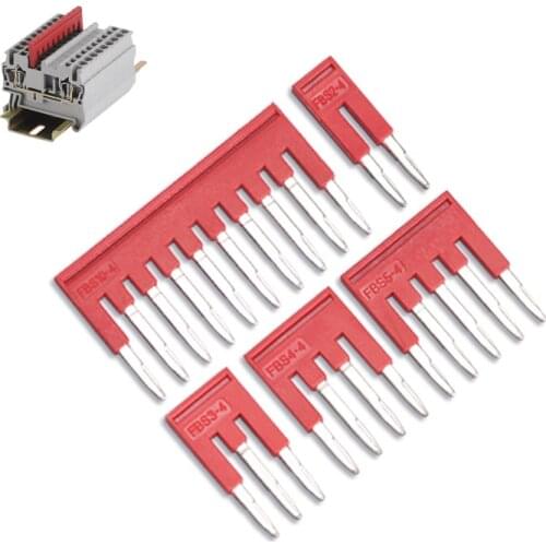 10pcs Hot Terminal Strip Jumper Plug-in Fixed Bridge for PT ST UT DIN Rail Terminal Blocks center connection bar Accessories