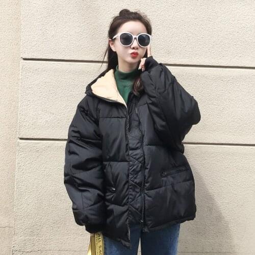 2020 winter short parka women solid bubble jacket plus size hooded thick outwear warm casual coat femme chaquetas de mujer