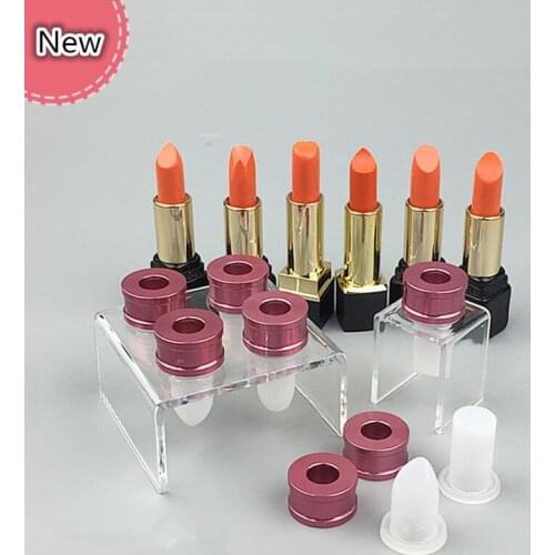 3pcs/set Silicone Lipstick Mold Aluminum Ring Mould Holder DIY Mould Crafts Tool Kit Stand Lip Balm 12.1mm Tube