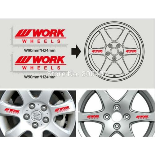 4 x New Car Styling Car Wheel Rim Decorative Vinyl Stickers Decorative Decals Car Accessories Decals for Work Wheel