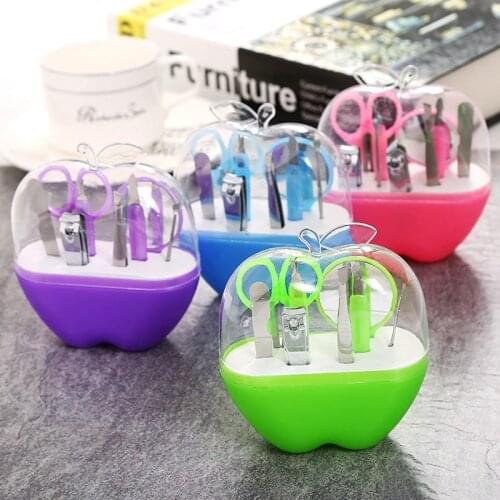 9 Pcs/Set Stainless Steel Nail 4 Colors Scissors Multifunction Beauty Tools Nail Trimming Pedicure Manixure Kit For Baby