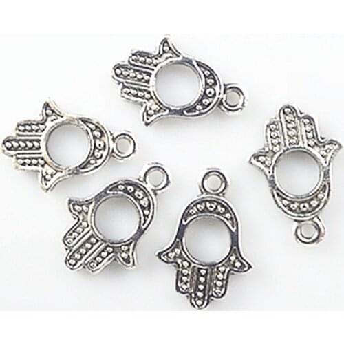 Free shipping!!!Jewelry findings.Zinc Alloy Jewelry Beads,pendant, Hand, antique silver color plated 20*13mm