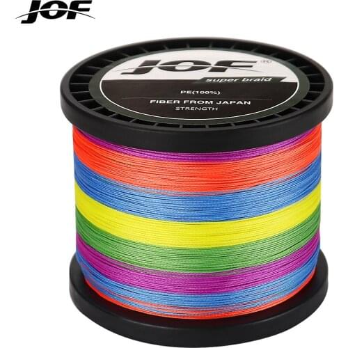 JOF 8 Strands Braided Fishing Line Multifilament 300M 500M 1000M Carp Fishing Japanese Braided Wire Cord Fishing Accessories Sea