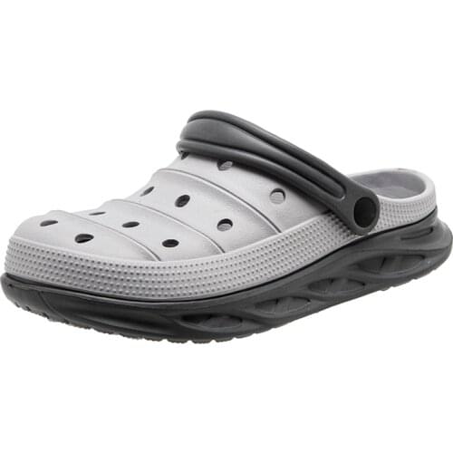 Summer mens wooden hole shoes beach shoes Baotou sandals mens shoes womens wooden s rubber slippers thick-soled couple shoes