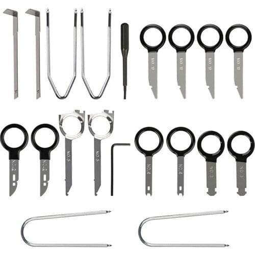 20pcs Stereo Dash CD Player Removal Tool Set Automobile Accessories Car Radio Audio Removal Install Key Kit