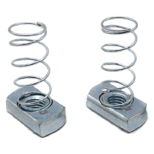 Galvanized spring nut connector T-nut M10 M12 x30