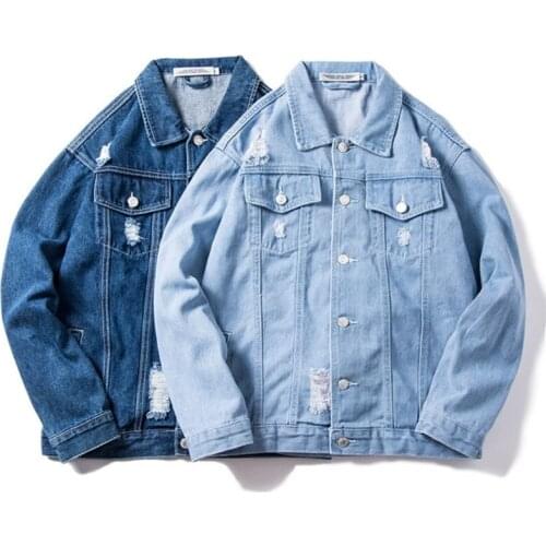 Wholesale Custom Vintage Plain Funky Over sized Jean Denim Jacket Men