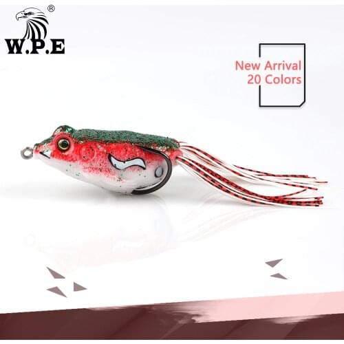 W.P.E New Frog Lure 1pcs 20 Color 20g Fishing Crankbait Simulation Soft Lure Top water Fishing Crankbait Wobblers Fishing Tackle