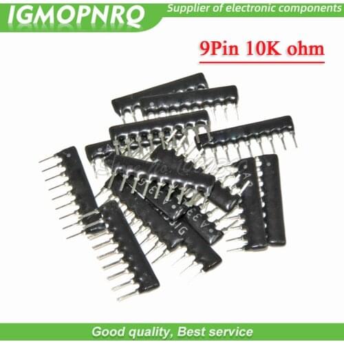 50PCS 9Pin Resistor Network Array A09-103 10K A103 2.54MM ZIP Pin SIP-9 New Original Free Shipping