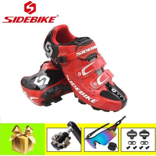 SIDEBIKE Cycling Shoes Sapatilha Ciclismo Mtb Spd Pedals With Sunglasses Breathable Self-locking Outdoor Bicycle Riding Sneakers