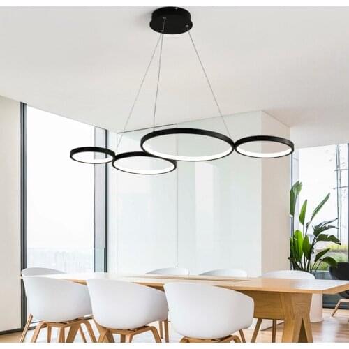 Nordic Led Circle Pendant Lights Post Modern Kitchen Hanging Lights Office Restaurant Dinning Room Home Decor Light Fixtures