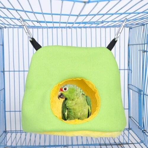 Warm Soft Plush Birds Bed House Hut Hanging Cage Cage Hamster Parrot Hammock Aut D0AC