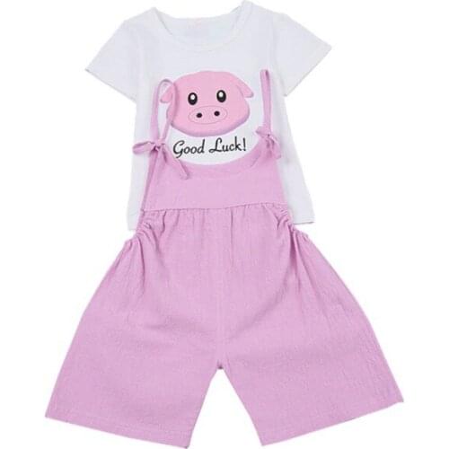 2019 Spring newborn baby girls clothes sets fashion suit T-shirt + pants suit cartoon girls outside sports suit clothing sets