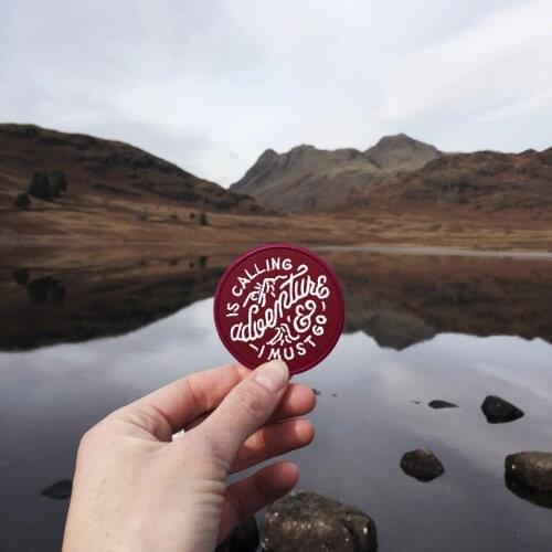 Outdoors ADVENTURE IS CALLING I MUST GO Scout PATCH traveller travel Wanderer Traveler patch badge applique Emblem